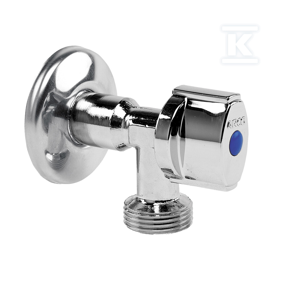 Zawór kątowy pralkowy L85 MAC, 1/2 x - AC728A