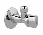 Zawór kątowy A80, antykamienny, 1/2 GZ x 3/8 GZ, nakrętka 10, 1 szt. w opak., uchwyt metalowy