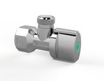 Zawór kątowy A 80, antykamienny, 1/2 GW x 3/8 GZ, bez nakrętki, uchwyt NOVA z ABS