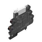 Moduł przekaźnikowy, 24...230 V UC ±10 %, Zielona dioda LED, 1 zestyk przełączny (AgNi), 250 V AC, 6 A, PUSH IN, TRP 24-230VUC 1CO ED2