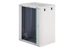 Szafa sieciowa wisząca DYNAmic 19" 16U rack 785x600x450mm, drzwi szyba, szary, złożona, 60kg