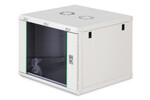 Szafa sieciowa wisząca DYNAmic 19" 9U rack 474x600x600mm, drzwi szyba, szary, złożona, 60kg