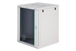 Szafa sieciowa wisząca DYNAmic 19" 16U rack 785x600x600mm, drzwi szyba, szary, złożona, 60kg