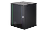 Szafa sieciowa wisząca DYNAmic 19" 16U rack 785x600x600mm, drzwi szyba, czarny, złożona, 60kg