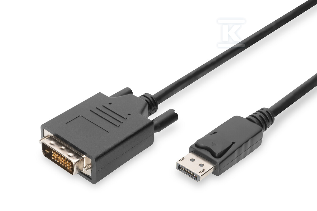 Kabel DP/DVI-D (24+1) M/M z zatrzaskiem - AK-340301-010-S