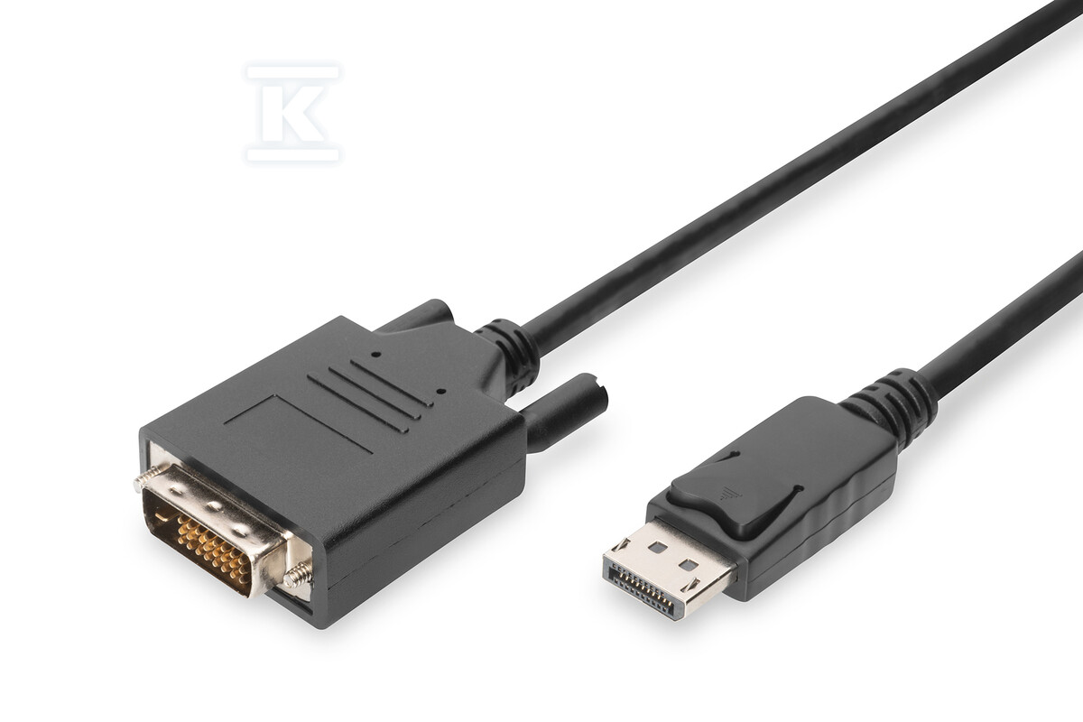 Kabel DP/DVI-D (24+1) M/M z zatrzaskiem - AK-340301-050-S