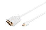 Kabel miniDP/DVI-D (24+1) M/M biały 2m DisplayPort 1080p 60Hz FHD