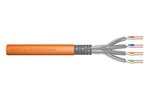 Kabel instalacyjny DIGITUS kat.7, S/FTP, Dca, AWG 23/1, LSOH, 1000m, pomarańczowy, szpula