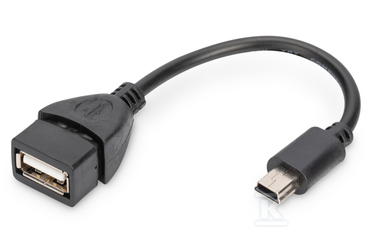 Kabel miniUSB B (5pin)/USB A M/Ż OTG - AK-300310-002-S