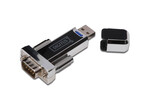 Konwerter / Adapter USB-A 1.1 męski do RS232 (DB9) męski Chipset Prolific PL2303GT Mocowanie na śr uby z dodatkowym kablem 0.8m