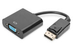 Kabel DP/DSUB15 M/Ż z zatrzaskiem czarny 0,15m DisplayPort 1080p 60Hz FHD