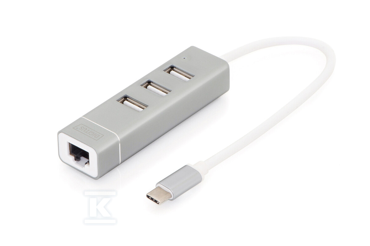 HUB 3-portowy USB 2.0 HighSpeed z Typ C - DA-70253