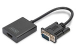 Adapter audio-video VGA do HDMI1080p FHD, z audio 3.5mm MiniJack