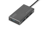 HUB 4-portowy USB 3.0 SuperSpeed, aktywny, aluminium