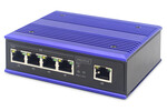 Przemysłowy switch 4x 100 Base-TX + 1x uplink 100Base-TX DIN rozszerzony zakres temp.