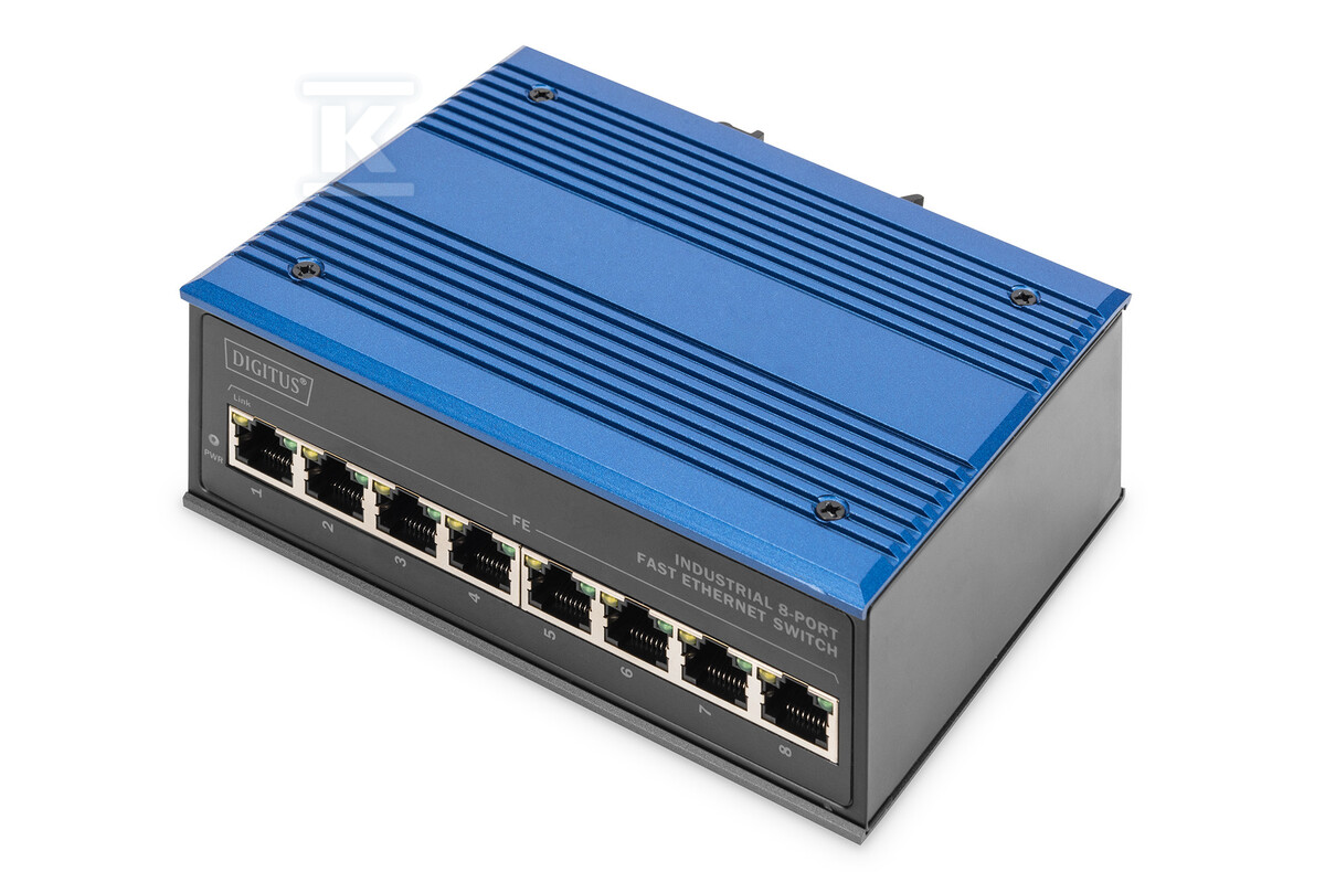 Przemysłowy switch 8x 100Base-TX DIN - DN-650106