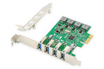 Kontroler USB 3.0 PCI Express 4xUSB3.0USB3.0, 4-porty A/F, Chipset: VL805