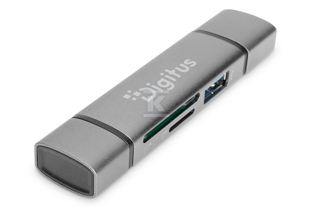 Czytnik kart 3-portowy USB Typ C/ USB - DA-70886