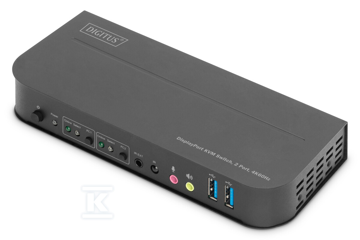 Przełącznik KVM, 2 portowy, 4K 60Hz, - DS-12850