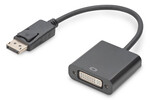 DisplayPort adapter cable, DP - DVI (24+5)M/F, 0.15m,w/interlock, DP 1.1 compatible, CE, bl