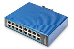 Przemysłowy switch 16x 1000Base-TX DIN rozszerzony zakres temp.