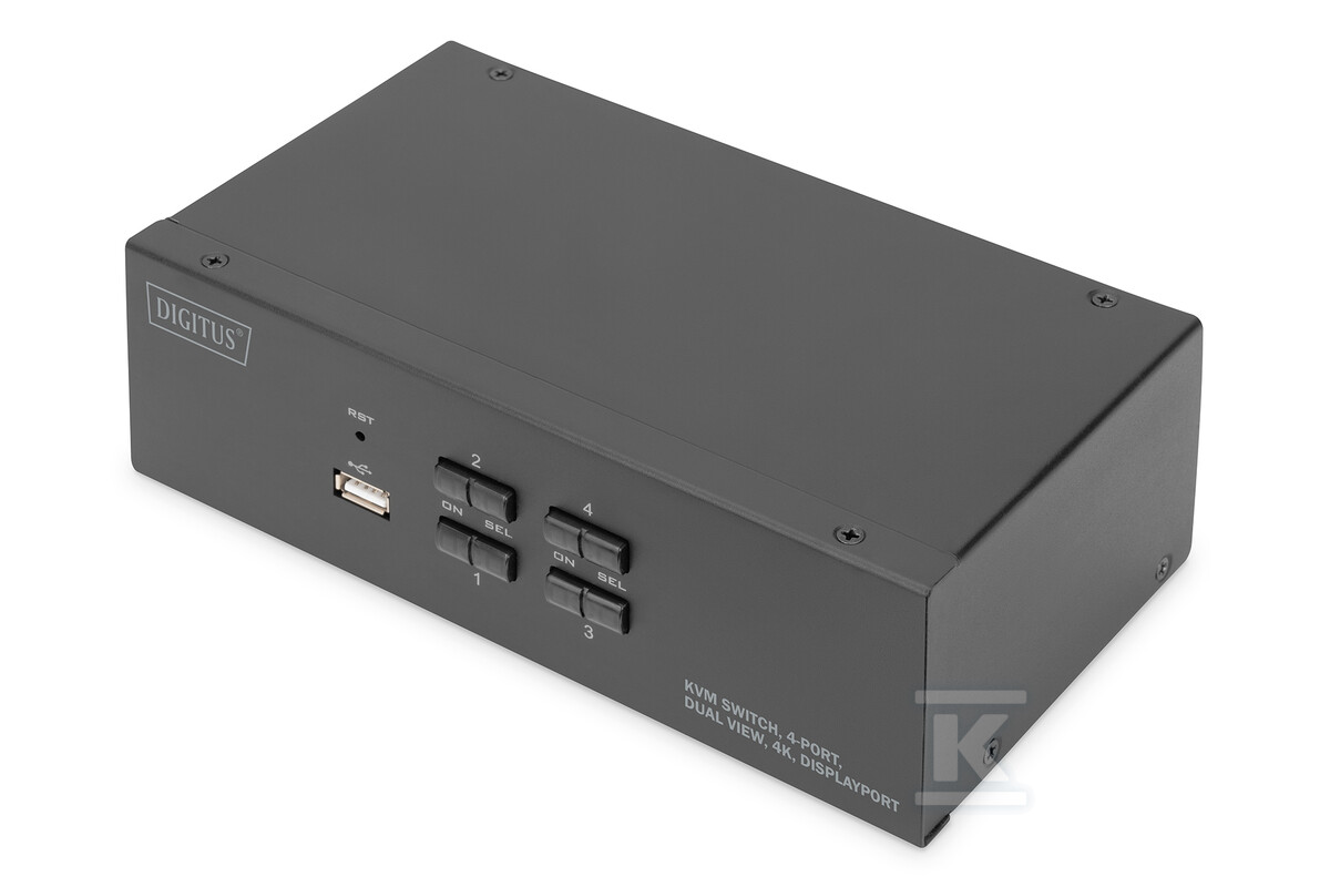 Przełącznik KVM, 4 portowy, 4K 60Hz, - DS-12882