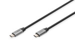 Kabel połączeniowy USB 3.0 PREMIUM 60W/5Gbps Typ USB C/USB C M/M czarny 1m