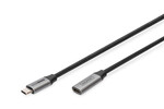 Kabel przedłużający USB 3.0 PREMIUM 60W/5Gbps TypUSB C/USB C Ż/M czarny 1m