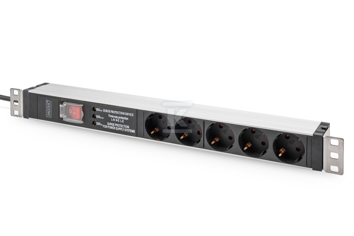 Listwa zasilająca PDU 19" Rack, 5x - DN-95433