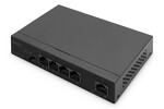 Switch niezarządzalny 4x Gigabit Ethernet, PoE af/at 60W, 1 port uplink, desktop