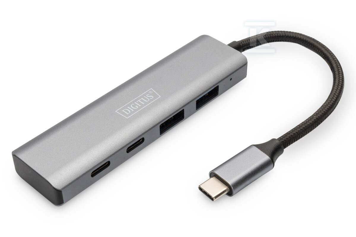 Hub USB Typ C 4-portowy 2x USB-A, 2x - DA-70245