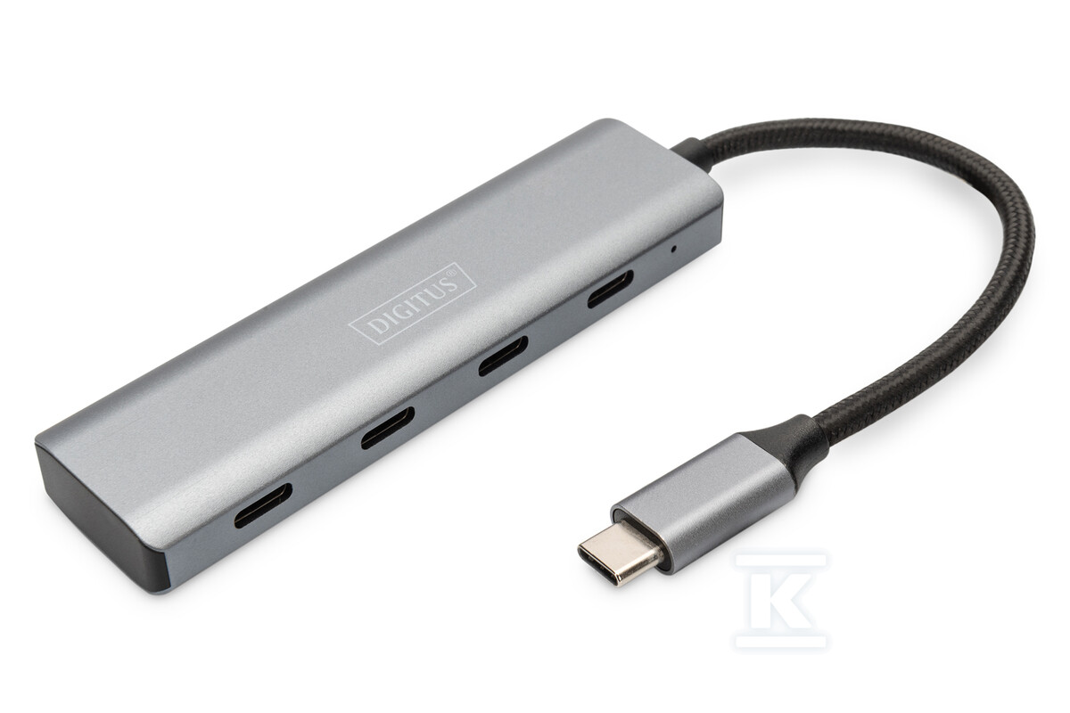 Hub USB Typ C 4-portowy 4x USB Typ C - DA-70246