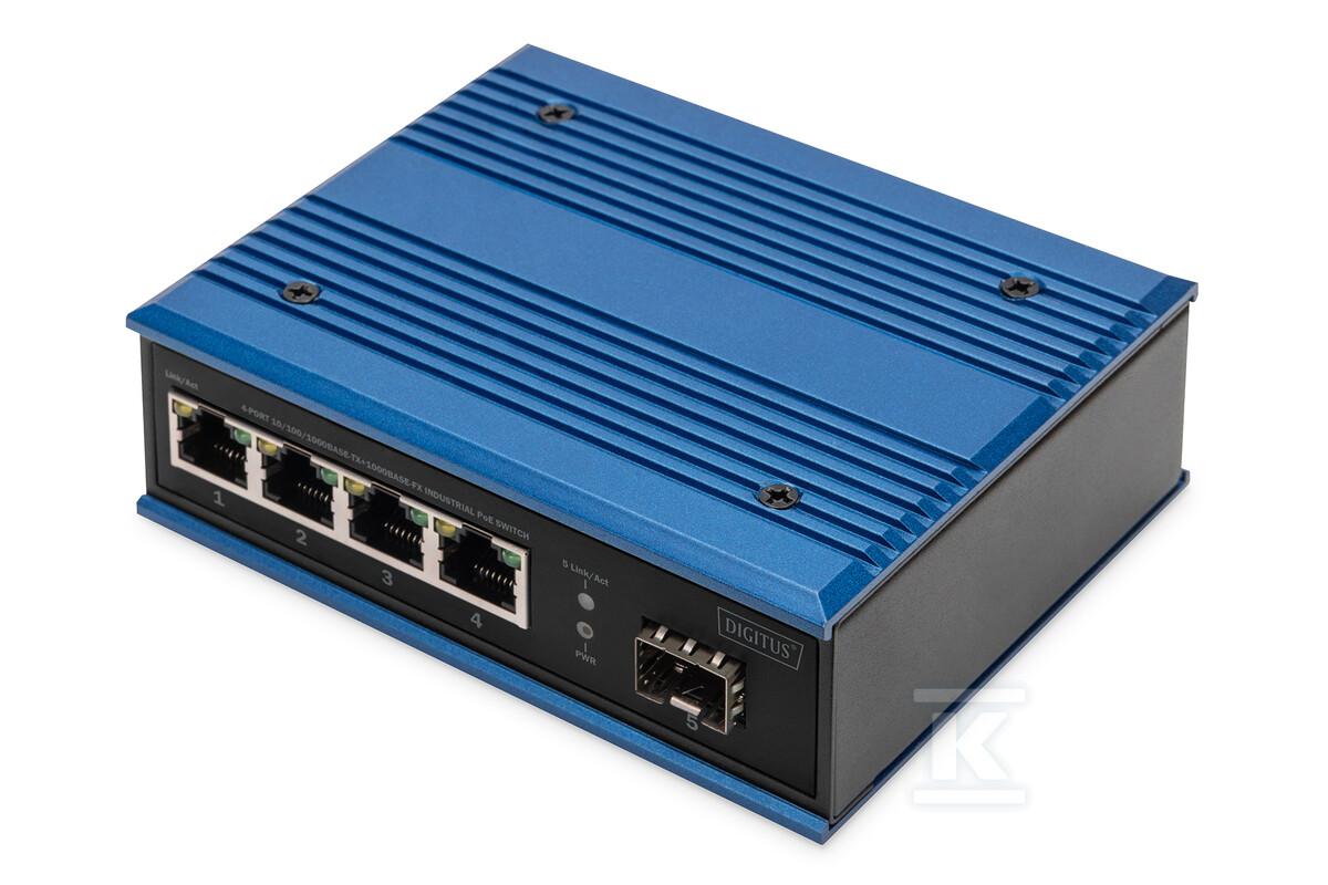 Przemysłowy switch 4x 1000Base-TX PoE - DN-651135