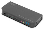 Przełącznik KVM, 2 portowy, 4K x 2K 60Hz, 2xHDMI IN, 1xHDMI OUT, 2xUSB A, 1x Audio IN&OUT