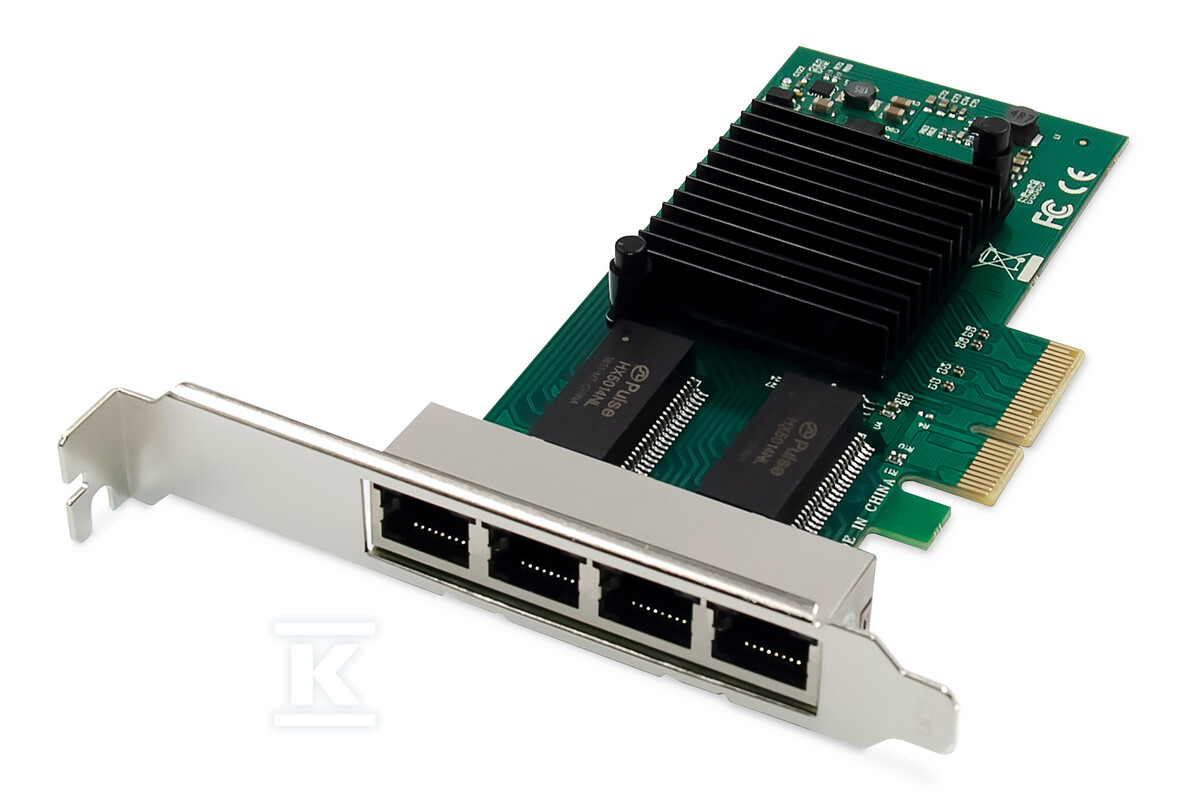 Karta sieciowa przewodowa Quad-RJ45 - DN-10114