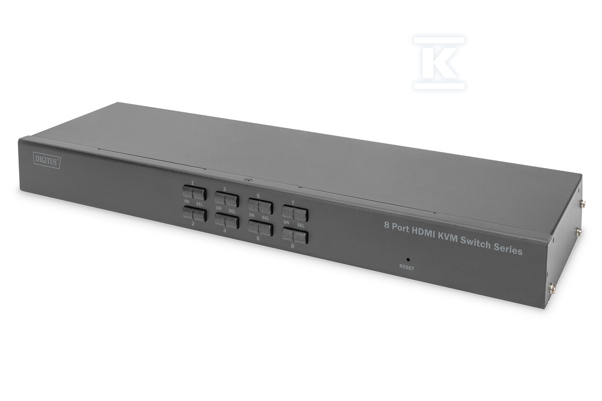 Przełącznik KVM 8 portowy, Rack 19", 4K - DS-12910