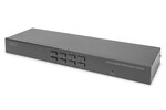 Przełącznik KVM 8 portowy, Rack 19", 4K 30Hz, 8xHDMI IN, 1xHDMI OUT, 2xUSB A