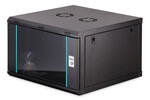 Armadio rack a parete Dynamic-N 19" 7U 385x600x600mm, porta in vetro, nero, non assemblato, 60kg