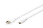 Kabel zasilający silikonowy USB-A - USB-C, USB 2.0 60W, 2m biały