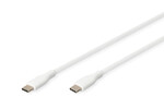 Kabel zasilający silikonowy USB-C - USB-C, USB 2.0 60W, 1m biały