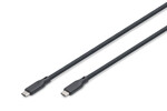 Kabel połączeniowy silikonowy USB-C - USB-C, USB 3.2 Gen2 10G 4K60Hz 100W, 1m czarny