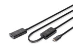 Kabel przedłużający aktywny, USB 3.2 Gen1, 5Gbps, USB-C - USB-C, 10m