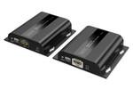Przedłużacz (extender) po skrętce kat.6 HDMI 4K/60Hz przez IP 1G lub do 120m/200m z PoE, max. 253 od biorniki, sterowanie IR - zestaw