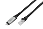 Kabel adapter USB-C – RJ45 Kat. 6A S/FTP, 1 Gbit/s, USB 3.2 Gen1, LSZH, 10m