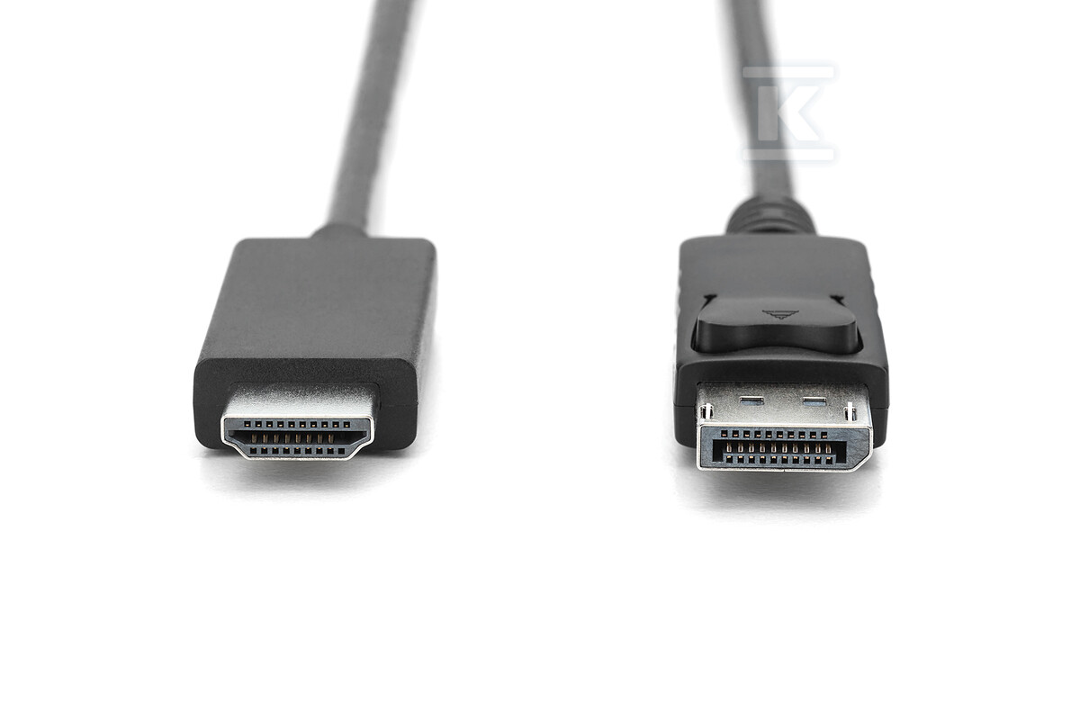 Kabel DP/HDMI A M/M z zatrzaskiem - AK-340303-010-S