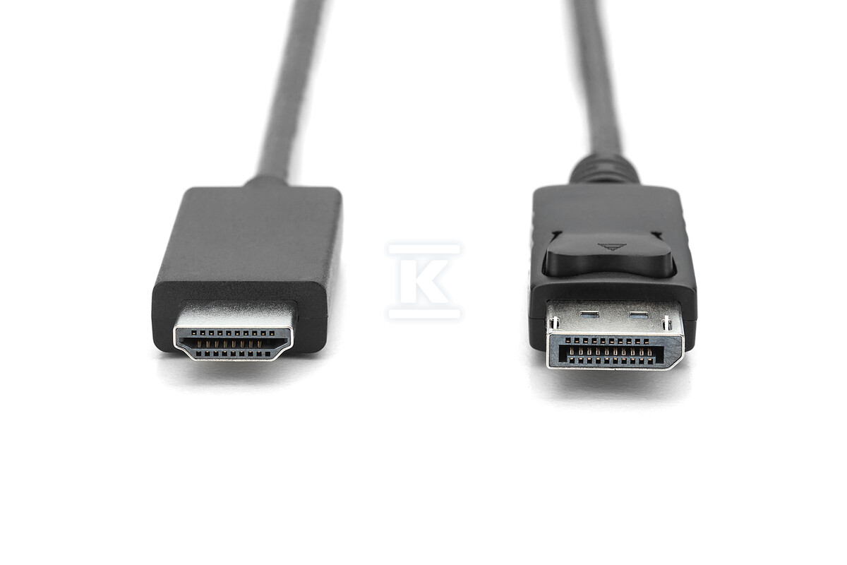 Kabel DP/HDMI A M/M z zatrzaskiem - AK-340303-020-S