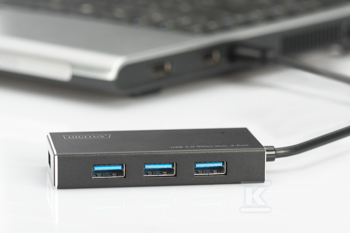 HUB 4-portowy USB 3.0 SuperSpeed, - DA-70240-1