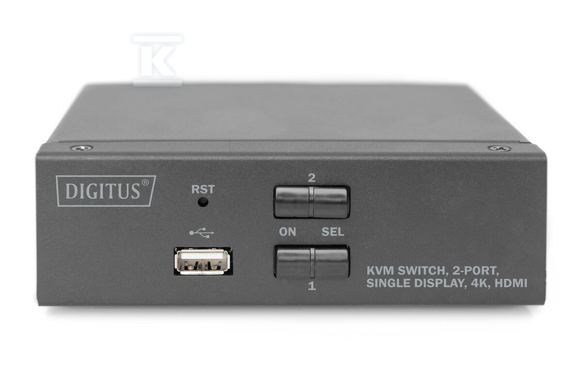 Przełącznik KVM, 2 portowy, 4K 30Hz, - DS-12870