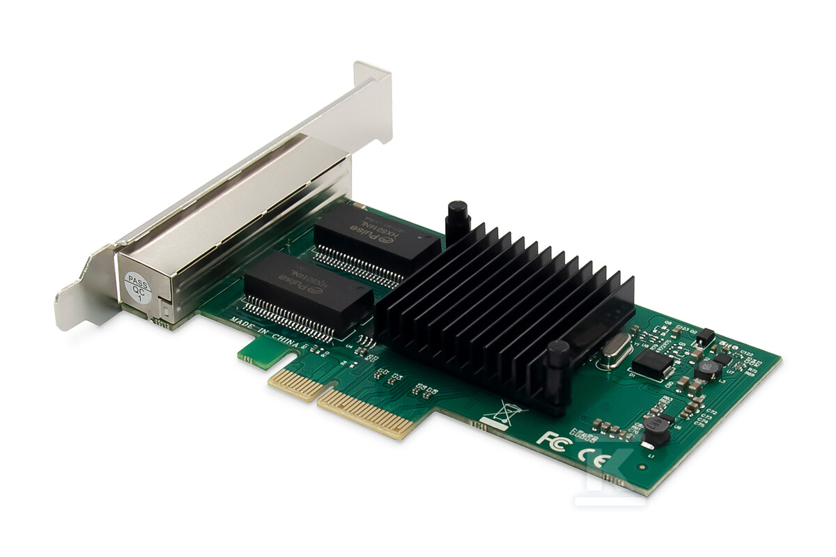 Karta sieciowa przewodowa Quad-RJ45 - DN-10114