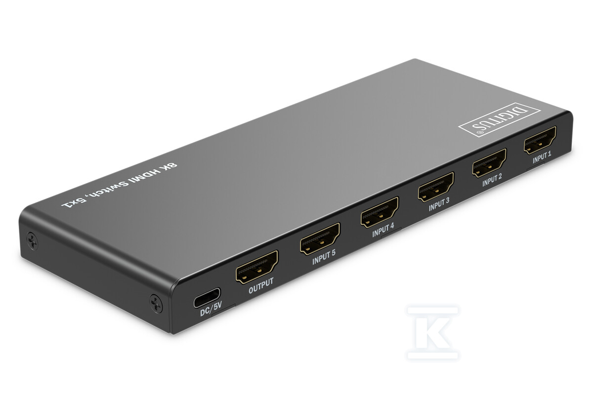 Przełącznik / Switch HDMI 5x1, 8K/60Hz - DS-55334
